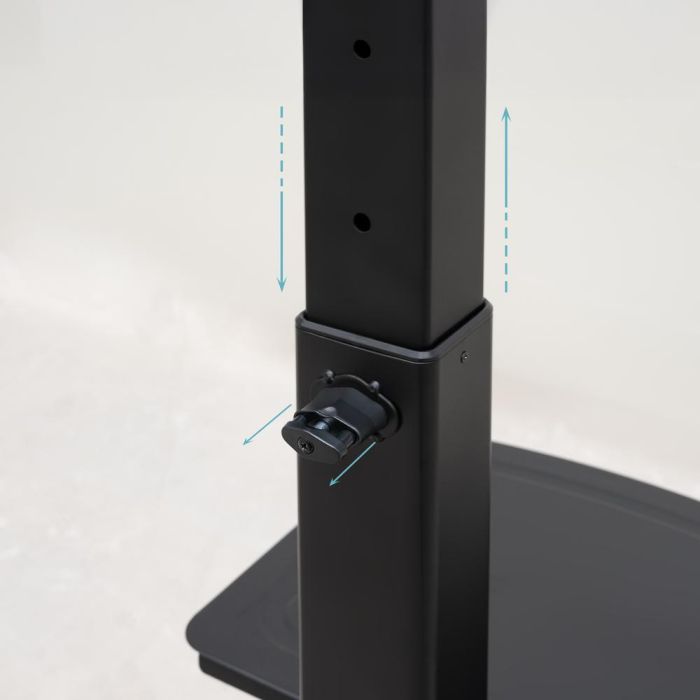 TooQ FS1184M-B Soporte de Suelo con Ruedas para TV 37-70" hasta 70kg, Altura Ajustable y Rotación 90°, Negro 4 TooQ FS1184M-B Soporte de Suelo con Ruedas para TV 37-70" hasta 70kg, Altura Ajustable y Rotación 90°, Negro 4