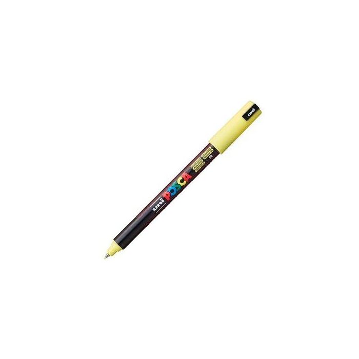POSCA Pc-1Mr Marcador No Permanente Punta Extrafina 0.7 mm Amarillo Sol - Ideal para Cartelería y Decoración