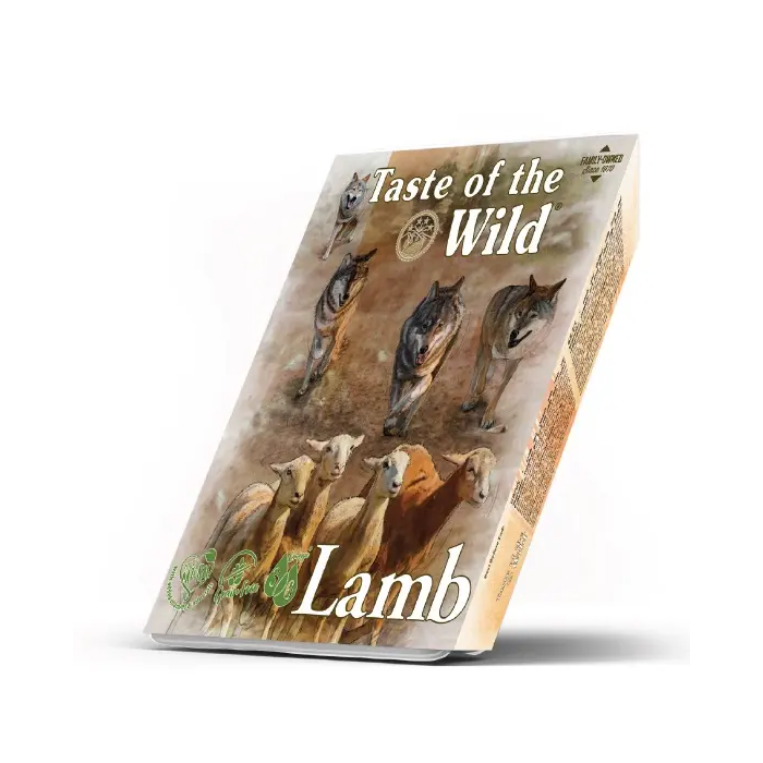 Taste of the Wild Alimento para Perros Adultos con Cordero, Pollo y Fruta - Caja de 7 Tarrinas de 390 gr