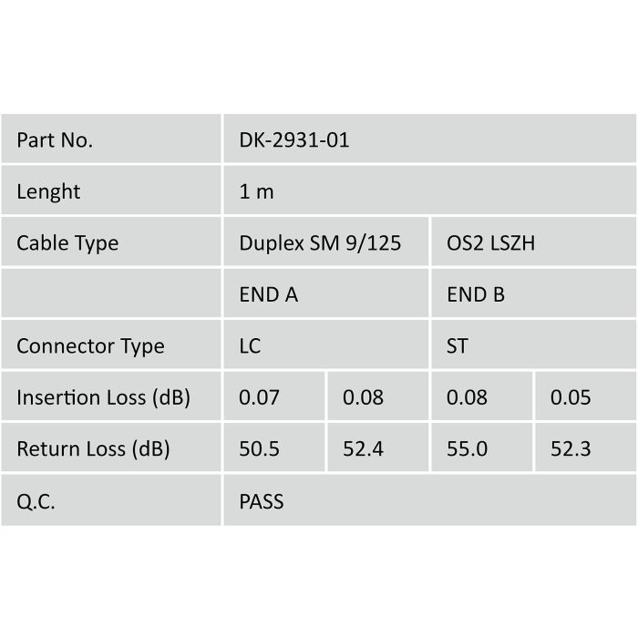 Digitus Cable de Fibra Óptica LC a ST Monomodo Duplex OS2 1m Amarillo