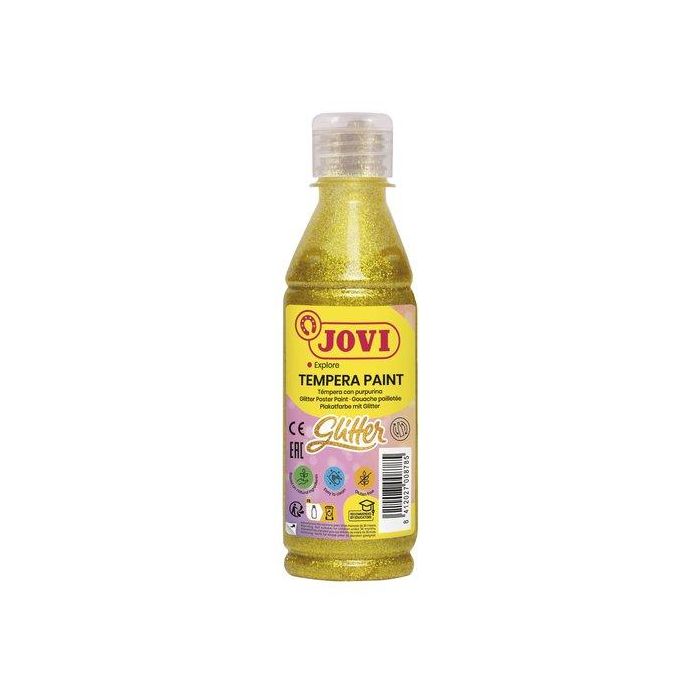 Tempera Jovi Liquida Glitter 250 Ml (Botella) Amarillo