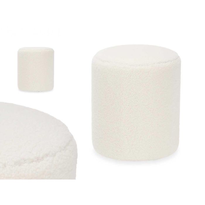 Puff Borreguito Pequeño Blanco Giftdecor 32x36x32 cm - Madera MDF y Tela Puff Borreguito Pequeño Blanco Giftdecor 32x36x32 cm - Madera MDF y Tela