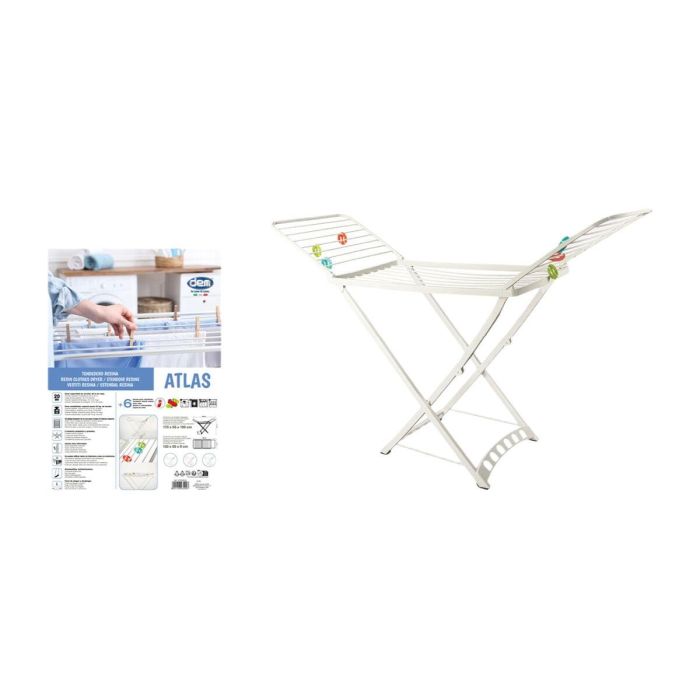 Tendedero Plegable Inde Atlas Blanco 172 x 220 x 50,5 cm 1 Tendedero Plegable Inde Atlas Blanco 172 x 220 x 50,5 cm 1