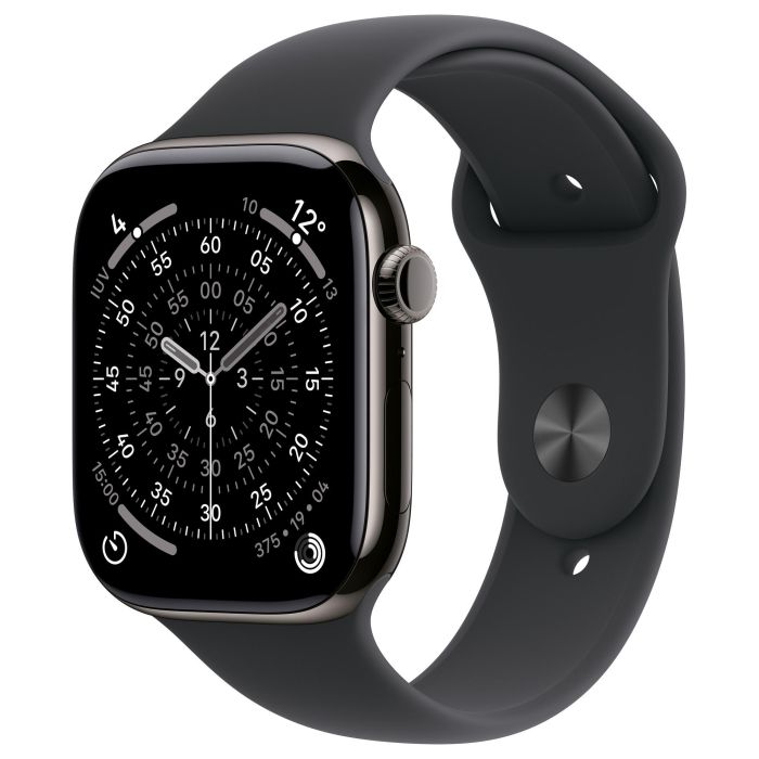 Apple Watch S11 Titan Schiefer Cellular 46mm Reloj Inteligente con Correa Deportiva Negra M/L Apple Watch S11 Titan Schiefer Cellular 46mm Reloj Inteligente con Correa Deportiva Negra M/L
