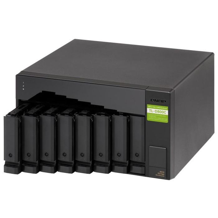 Qnap Servidor NAS TL-D800C 8 Bahías, Unidad de Disco Duro, SATA 6 Gb/s, USB 3.2 Gen 2 6