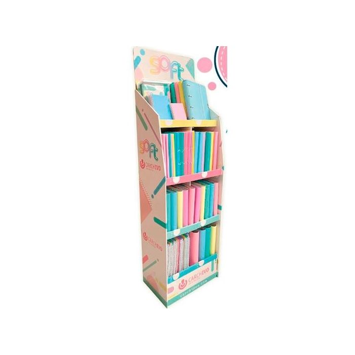 Carchivo Expositor soft 2023 160x57x37cm con cuadernos y carpetas surtidos Carchivo Expositor soft 2023 160x57x37cm con cuadernos y carpetas surtidos