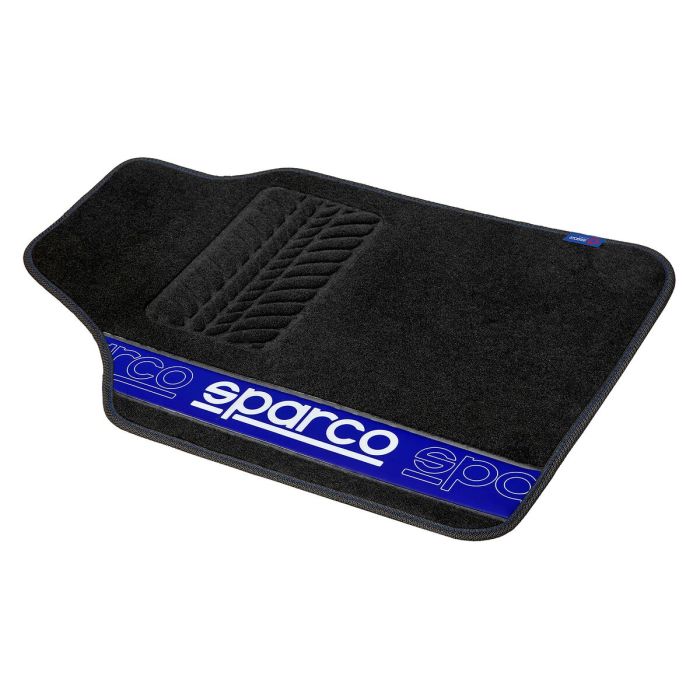 Set de Alfombrillas para Coche Sparco F510 Moqueta Universal Negro Azul 4 Piezas 5