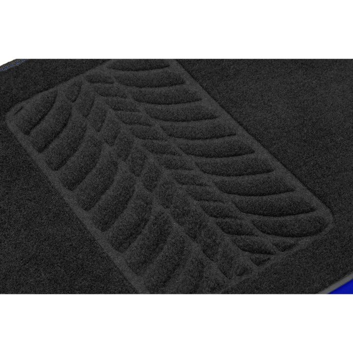 Set de Alfombrillas para Coche Sparco F510 Moqueta Universal Negro Azul 4 Piezas 4