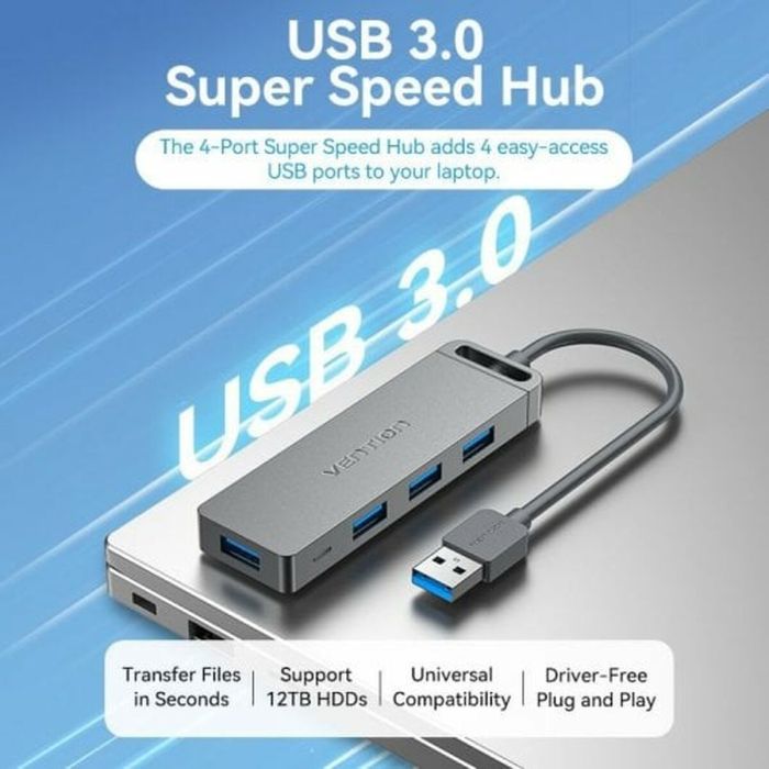 Hub USB Vention CHLBB Negro 7