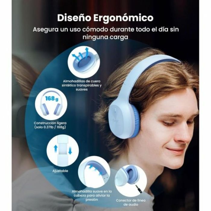Auriculares con Micrófono Edifier W600BT Azul 2