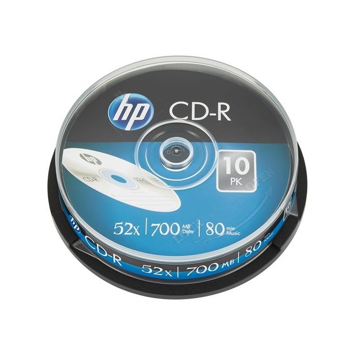 HP Cd-r , 700mb, 52x, tarrina de 10 unidades