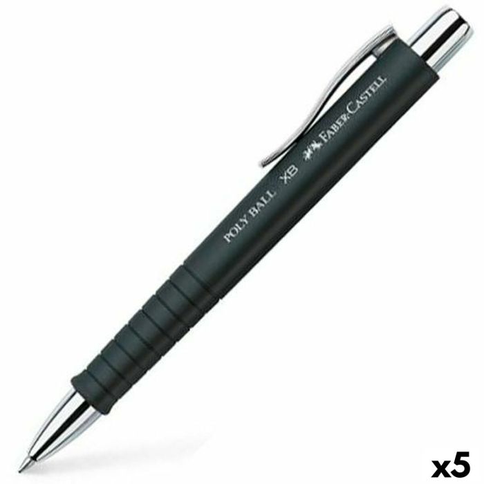 Bolígrafo Faber-Castell Poly Ball XB Negro (5 Unidades) Bolígrafo Faber-Castell Poly Ball XB Negro (5 Unidades)