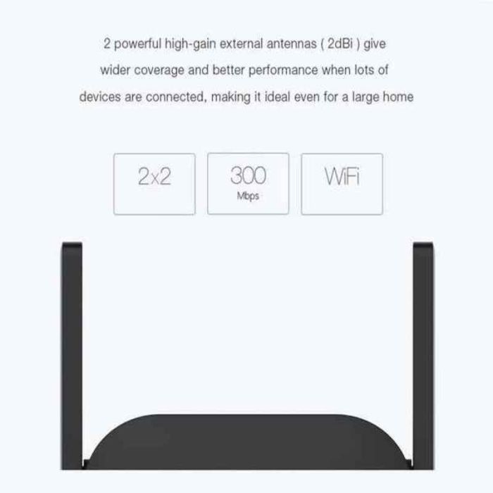 Amplificador Wifi Xiaomi DVB4235GL Negro 300 Mbps 2