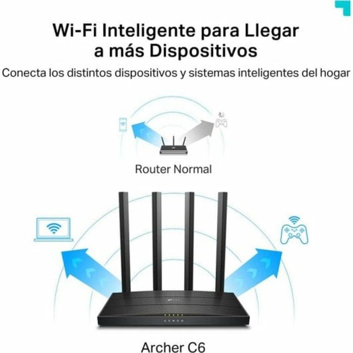 Router TP-Link ARCHERC6 300 Mbit/s Negro 7