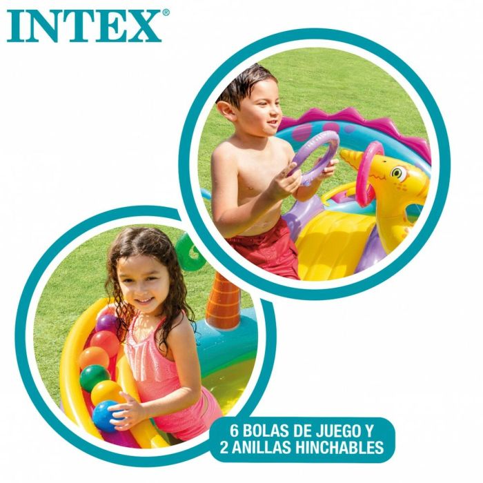 Piscina Hinchable para Niños Intex Dinosaurios Parque de juegos 302 x 112 x 229 cm 280 L 3