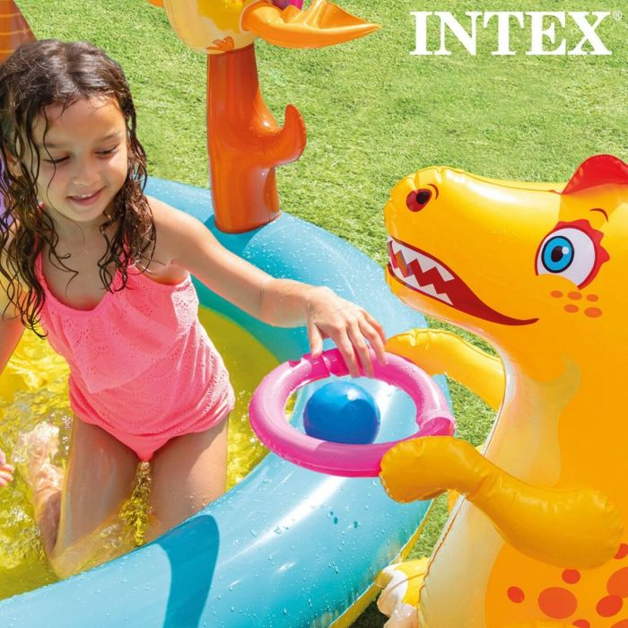 Piscina Hinchable para Niños Intex Dinosaurios Parque de juegos 302 x 112 x 229 cm 280 L 2