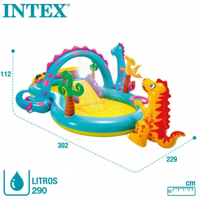 Piscina Hinchable para Niños Intex Dinosaurios Parque de juegos 302 x 112 x 229 cm 280 L 1