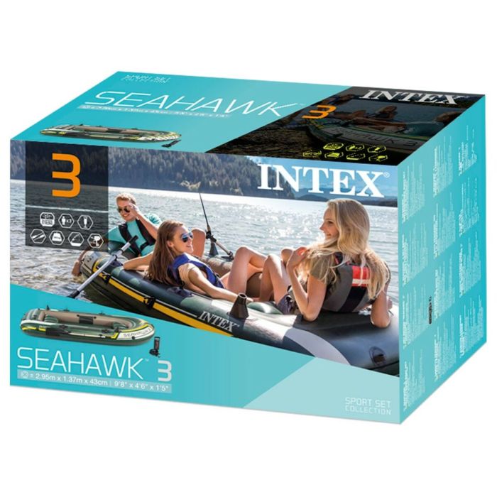 Barca Hinchable Intex Seahawk 3 Verde 295 x 43 x 137 cm 1