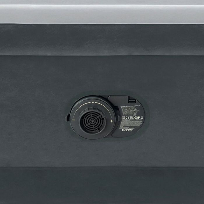 Colchón hinchable Dura-Beam Deluxe Comfort-Plush Intex con bomba eléctrica  gris 99x191 cm