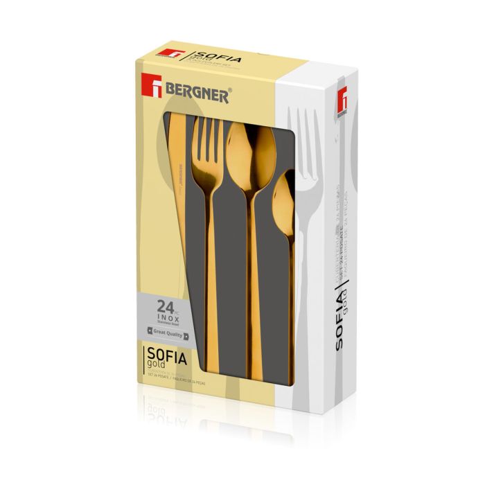 Cubertería Bergner Sofia Oro Acero Inoxidable (24 pcs) 7 Cubertería Bergner Sofia Oro Acero Inoxidable (24 pcs) 7