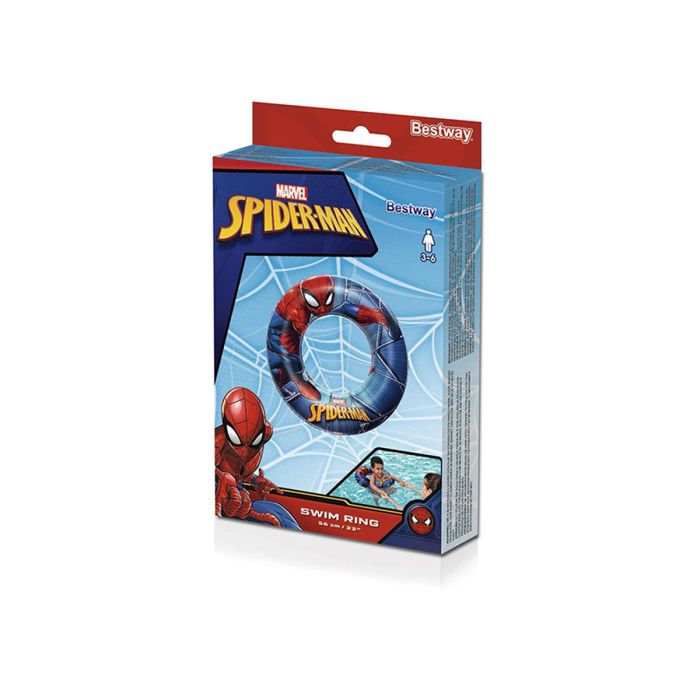 Flotador Hinchable Bestway Spiderman Ø 56 cm Azul 2