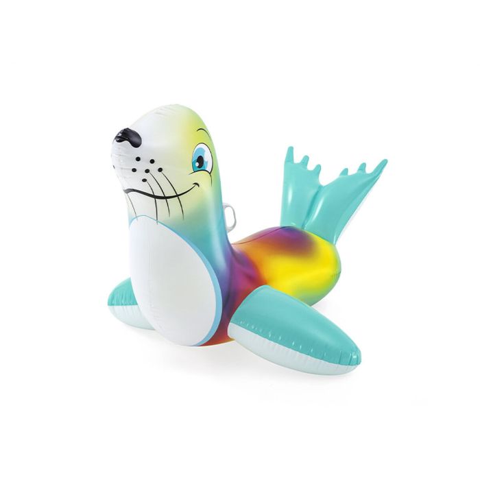 Bestway Figura Hinchable Foca con Asas 157x114 cm +3 Años Playa y Piscina 41479