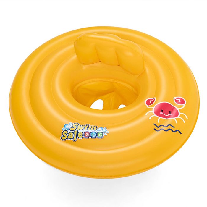 Bestway Flotador Hinchable 3 Aros Asiento Bebe 76x76 cm 1 a 2 Años Jardin, Piscina y Playa 32050