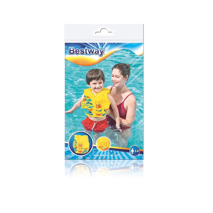 Chaleco Hinchable para Piscina Bestway Amarillo Cangrejo 41 x 30 cm 3-6 años (1 unidad) 2