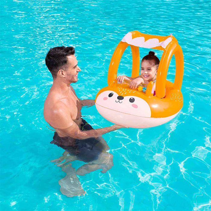 Bestway Barca Hinchable Infantil Pato con Sonido 109x99 cm +3 Años Playa y Piscina 34151 1