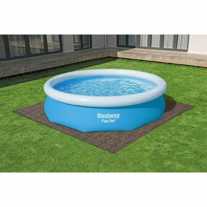 Suelo protector para piscinas desmontables Bestway Madera 50 x 50 cm 4