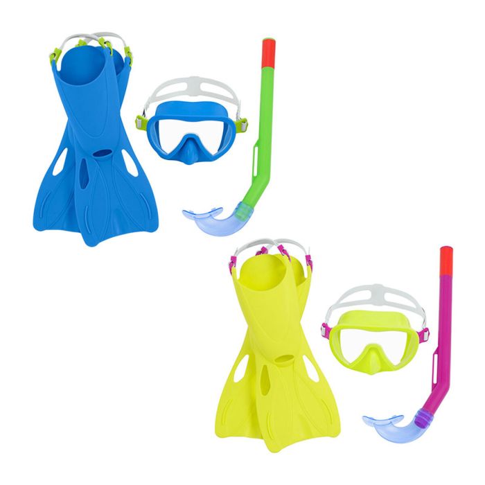 Bestway Set Snorkel Junior Correa Anatomica Color Surtido 37-41 +7 Años Playa y Piscina 25019