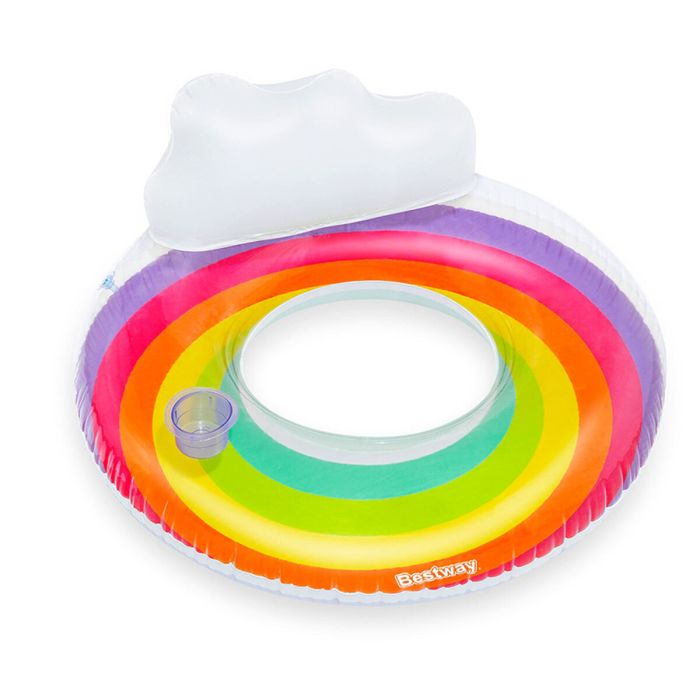 Bestway Rueda Hinchable Arcoiris D107 cm +12 Años Playa y Piscina 43647