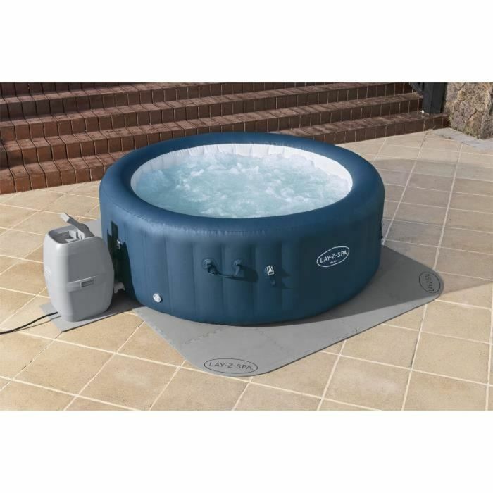 Suelo protector para piscinas desmontables Bestway Lay-Z-Spa 196 x 196 cm Gris Polietileno 3