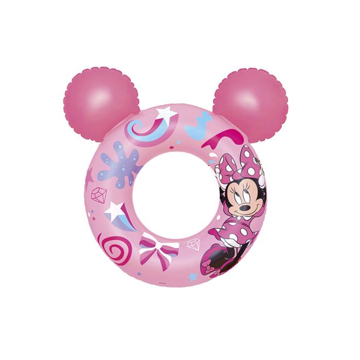 Bestway Flotador Disney Minnie Mouse Con Orejas 74x76 cm +3 a 6 Años Piscina y Playa 09111