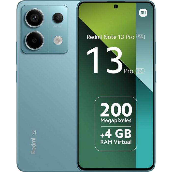 Smartphone Xiaomi Redmi Note 13 Pro NFC 8GB/ 256GB/ 6.67"/ 5G/ Verde Azulado