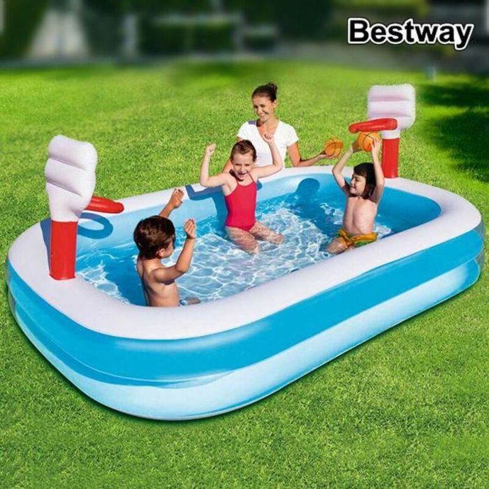 Piscina Hinchable para Niños Bestway 636 L Baloncesto 254 x 168 x 102 cm 1