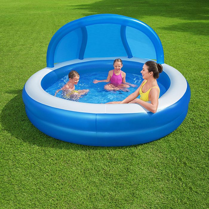 Piscina Hinchable para Niños Bestway 241 x 241 x 140 cm Azul Blanco 1