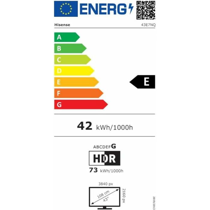 Smart TV Hisense 55E7NQ 4K Ultra HD 43" HDR QLED 1