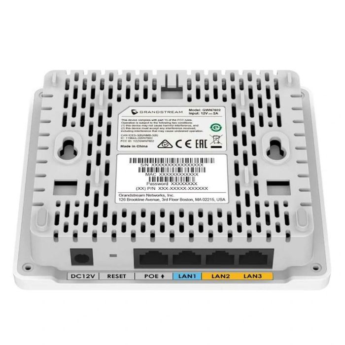 Punto de Acceso Grandstream GWN7602 Wi-Fi 2.4/5 GHz Blanco Gigabit Ethernet 2