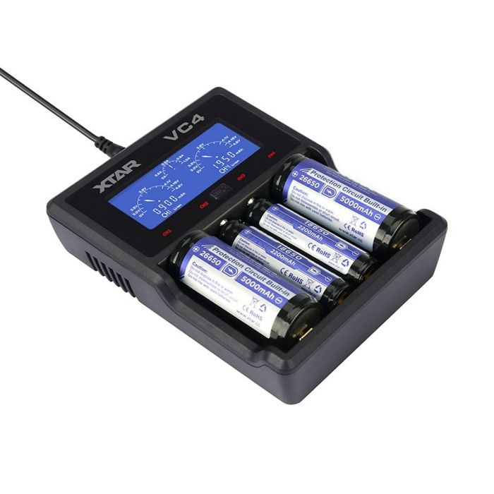 Cargador de Pilas Xtar VC4 Baterías x 4 7 Cargador de Pilas Xtar VC4 Baterías x 4 7