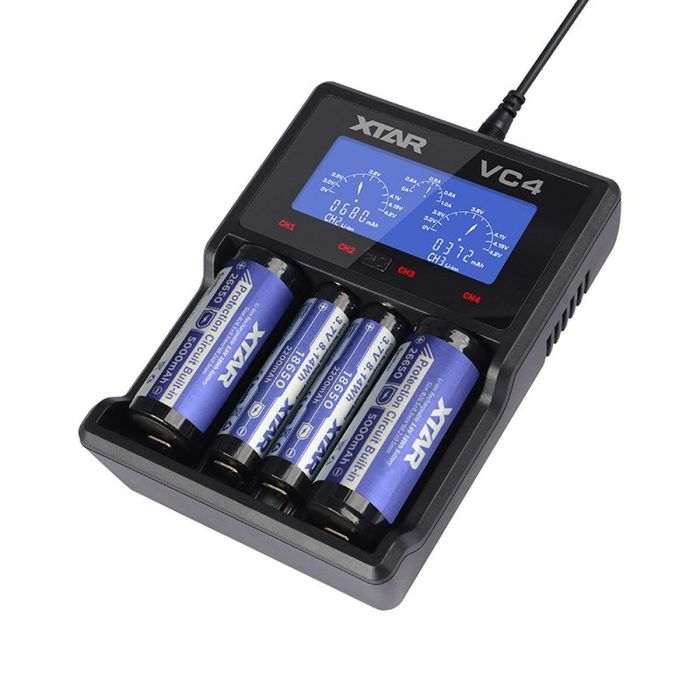 Cargador de Pilas Xtar VC4 Baterías x 4 5 Cargador de Pilas Xtar VC4 Baterías x 4 5