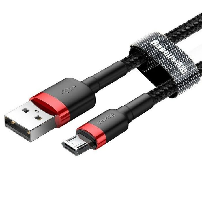 Cable USB a micro USB Baseus Cafule Negro Rojo 2 m 2