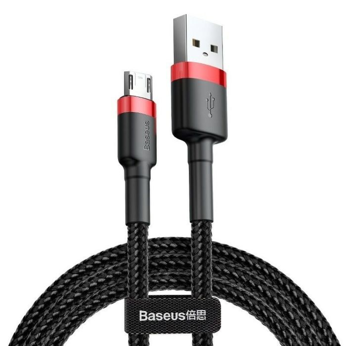 Cable USB a micro USB Baseus Cafule Negro Rojo 2 m 1