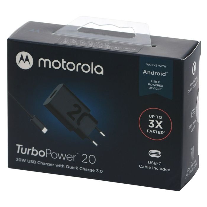 Cargador de Pared Motorola SJMC202-C Negro 20 W 2