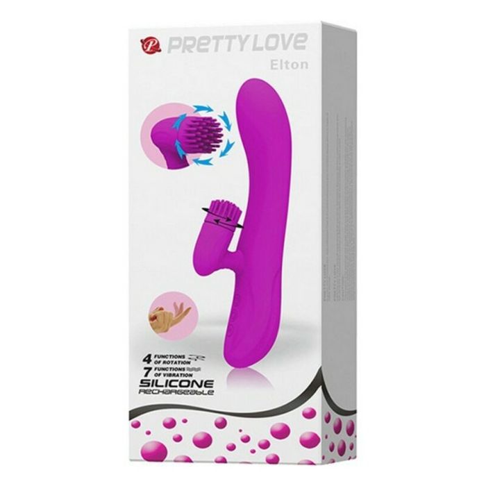 Vibrador Doble Estimulación Pretty Love Elton Rosa (12 cm) 1