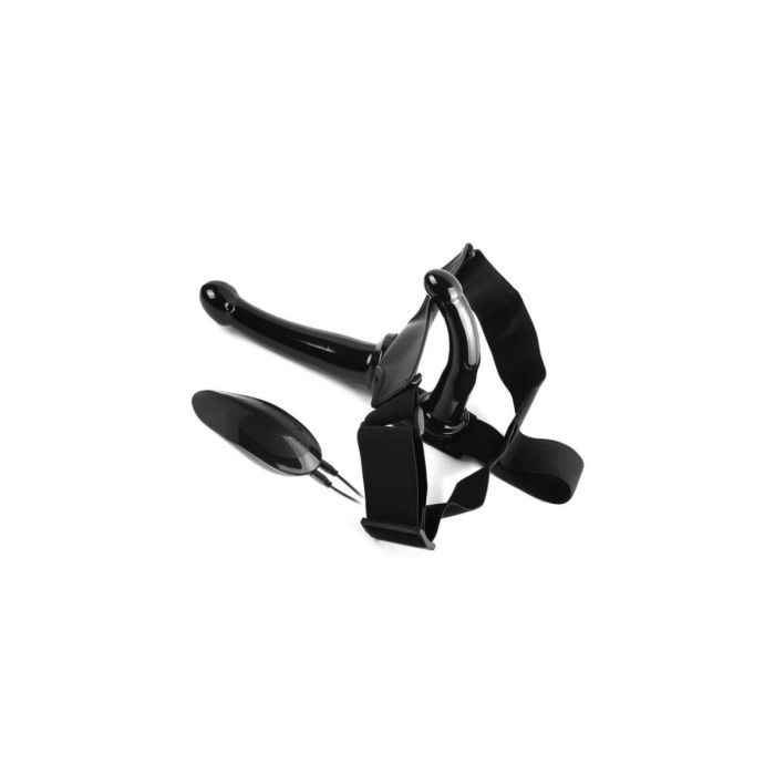 Consolador con arnés VSCNOVELTY Negro 17,8 cm 3