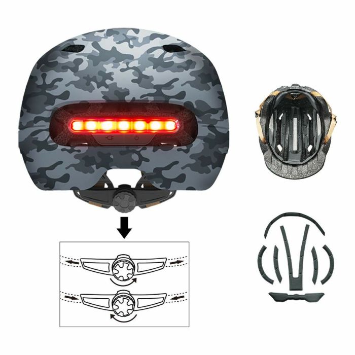 Casco para Patinete Eléctrico Quick Media SH50UARMYL 3 Casco para Patinete Eléctrico Quick Media SH50UARMYL 3