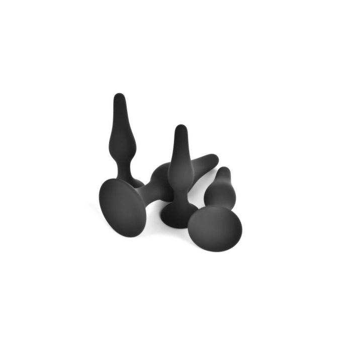 Plug Anal VSCNOVELTY Negro Silicona Set 4 Piezas 2