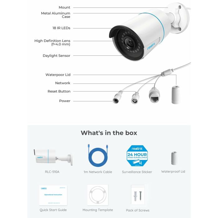 Videocámara de Vigilancia Reolink RL-RLC-510A 1 Videocámara de Vigilancia Reolink RL-RLC-510A 1