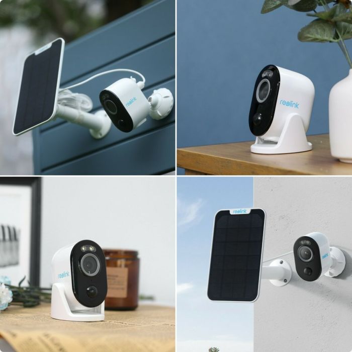 Reolink Argus Series B330 Cámara de Seguridad IP Inalámbrica con Visión Nocturna 20m, WiFi, Sensor PIR, 5 MP, IP65, Blanco, 6000 mAh